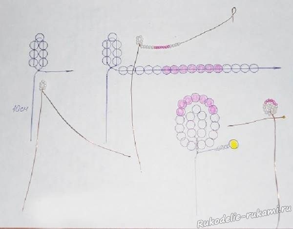 Весенний цвет: красота из бисера