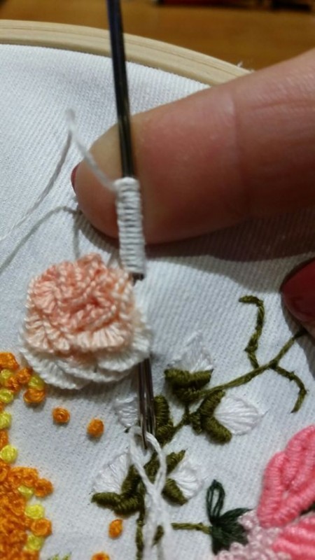 Способы вышивки зеленой листвы