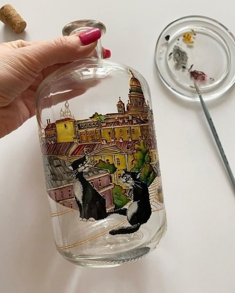 Идеи декоративной росписи бутылок