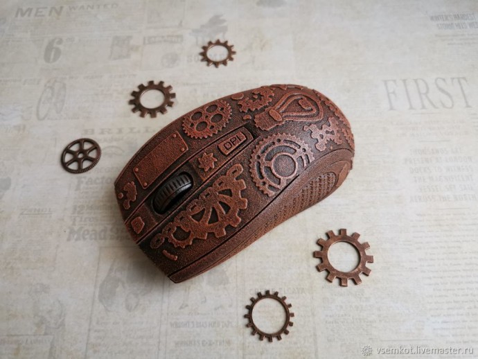 Компьютерная мышка в стиле стимпанк