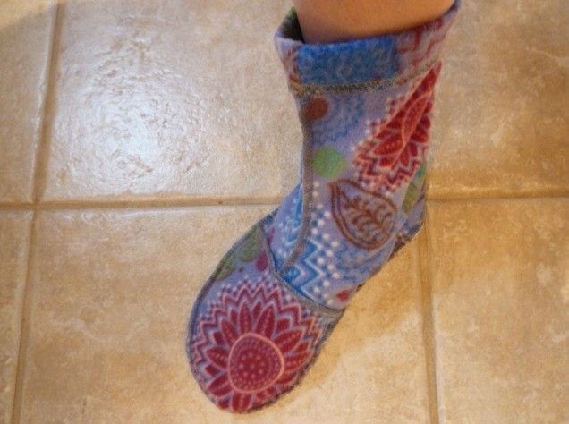 Домашние сапожки из флиса Домашние сапожки из флиса