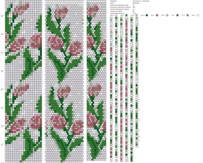 ​Красивые схемы для бисероплетения