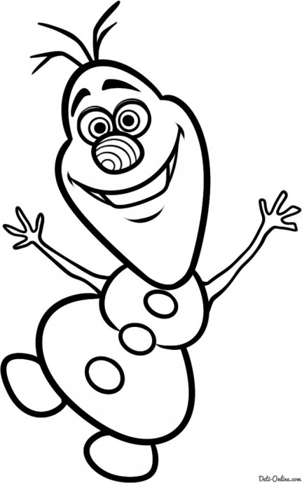 Рисуем снеговика Олафа из мультфильма "Холодное сердце"