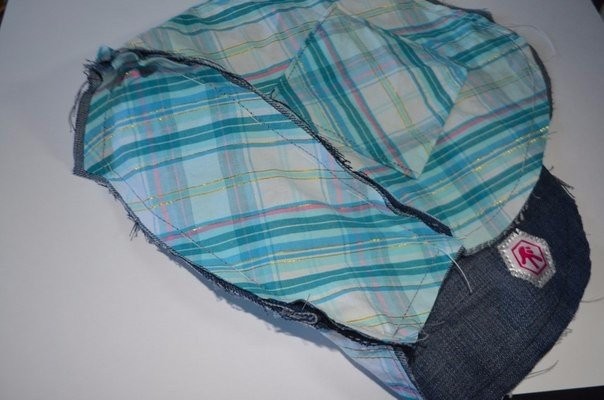 Рюкзак на лето из старых джинсов