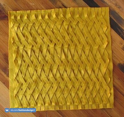 "Плетеная" наволочка из фетра для декоративной подушки