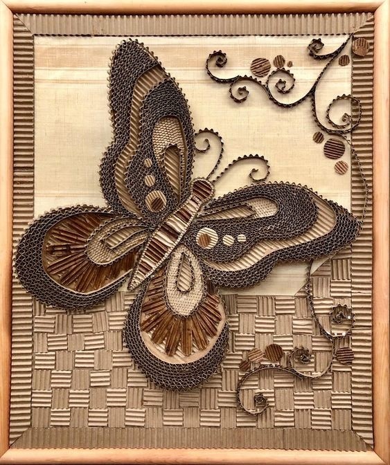 Необычные картины из картона