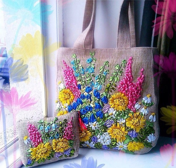 Вышивка лентами