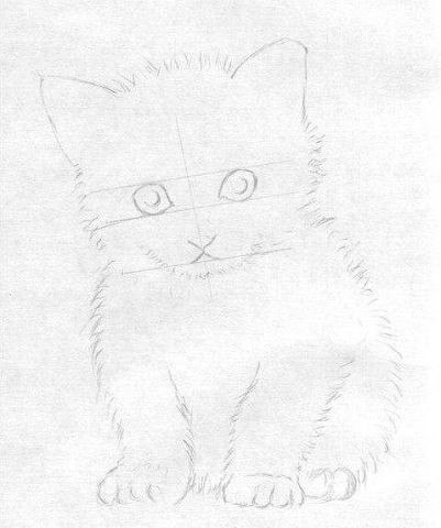 Рисуем чудесного котёнка