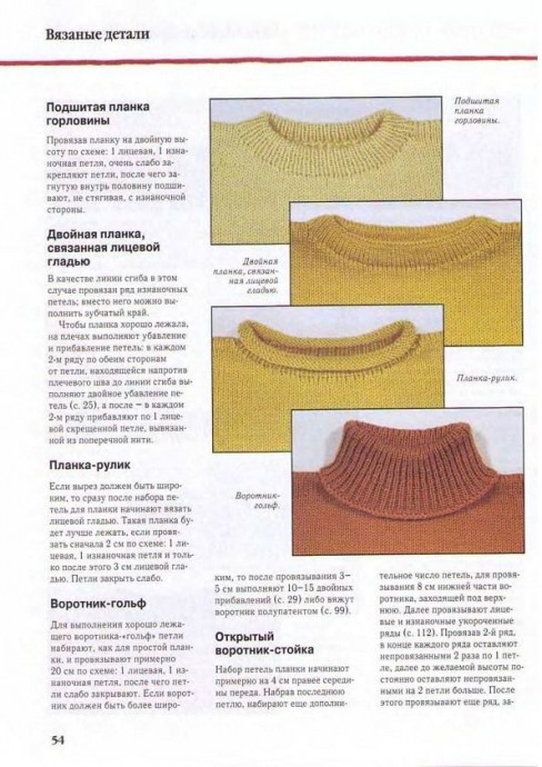 Вязание круглой горловины