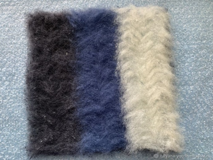 Валяем образец с флисом Шетланда