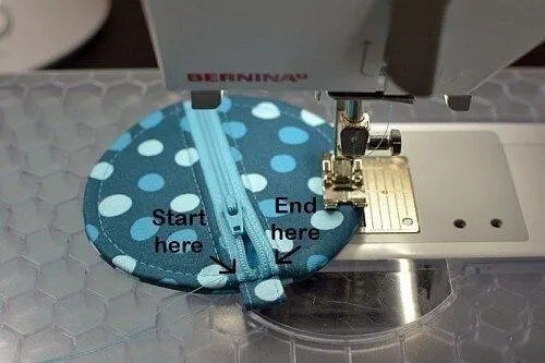 Круглый кошелечек для мелочи или футляр для наушников: мастер-класс