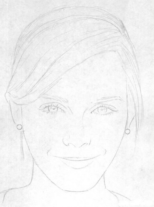 ​Рисуем портрет девушки простым карандашом