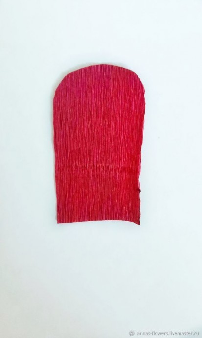 Роза из гофрированной бумаги