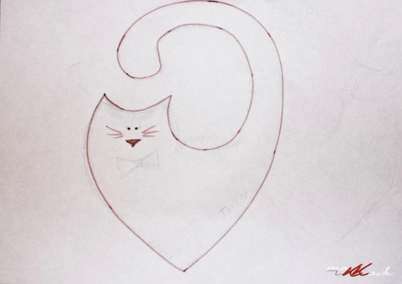 Шьем влюбленных котиков