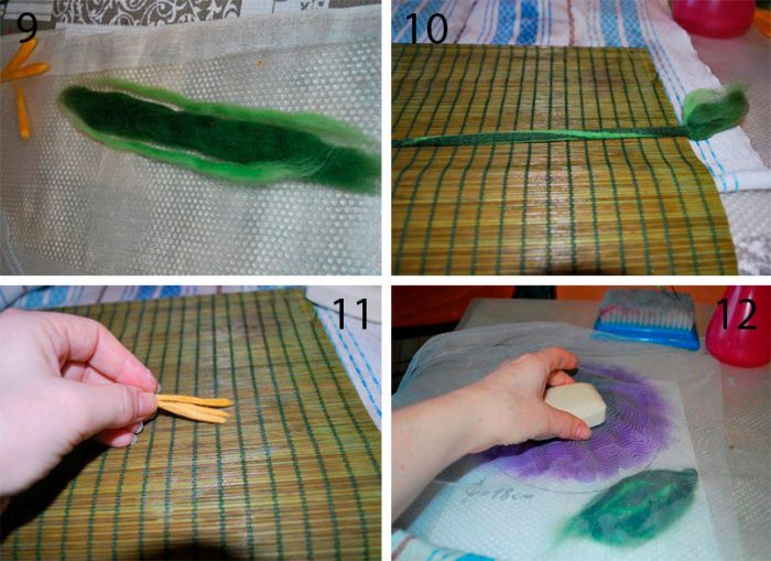 Валяние цветка