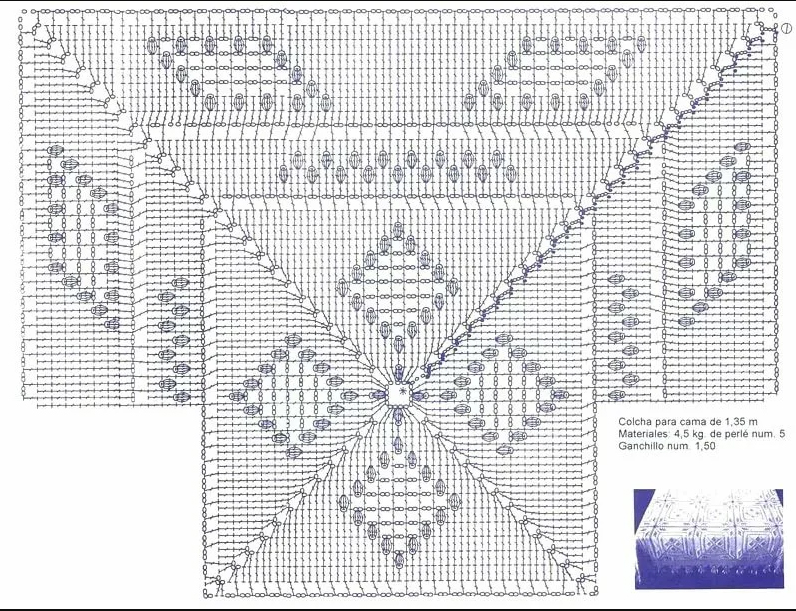 Роскошный плед крючком