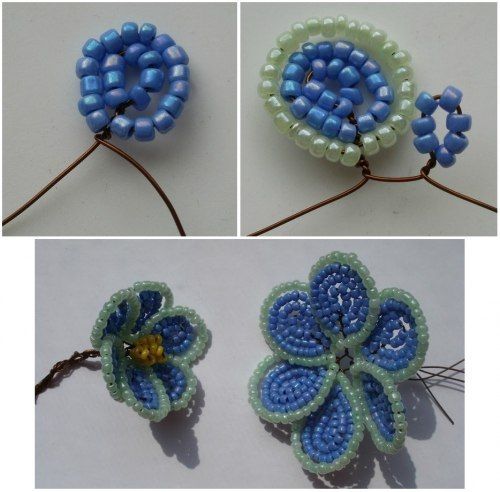 Букет голубых фиалок