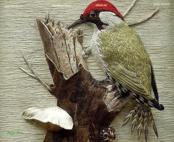 Объемная вышивка гладью