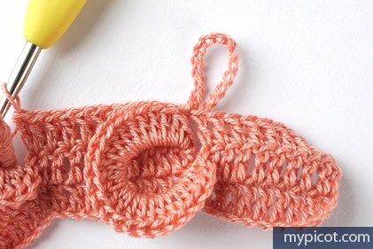 Узор с плетеной косичкой крючком