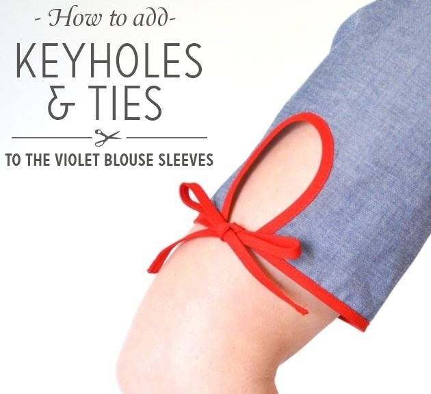 Обработка низа рукава косой бейкой с бантиком