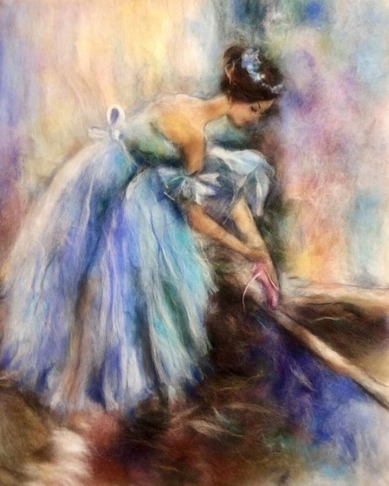 ​Чарующие картины в технике шерстяной акварели