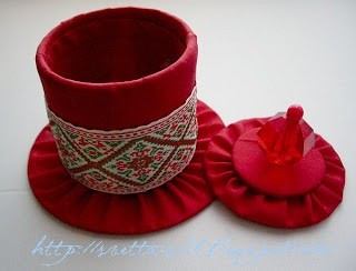 Коробочка-шляпа для швейных мелочей