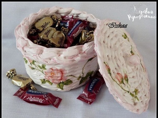 Шкатулочка из газетных трубочек: мастер-класс