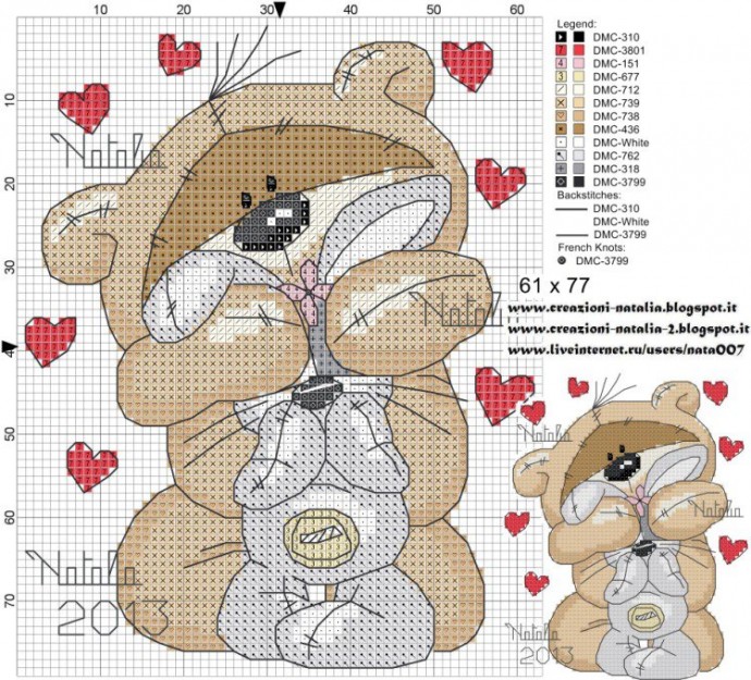​Вышивка с плюшевыми мишками