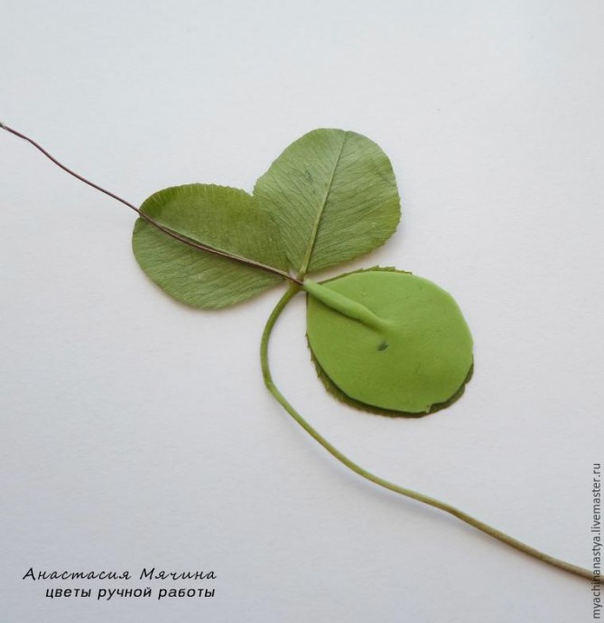 Лепка клевера из полимерной глины