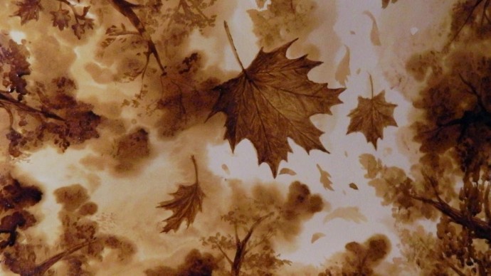 ​Картины нарисованные при помощи кофе