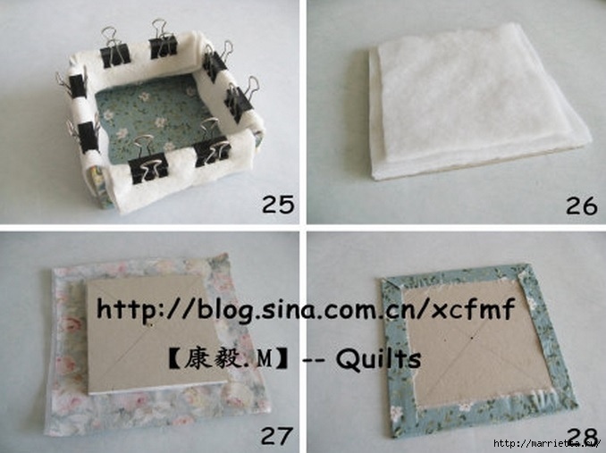 Шкатулочка из картона и ткани Шкатулочка из картона и ткани