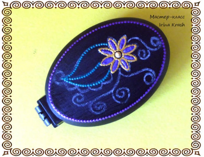 Расческа с точечной росписью