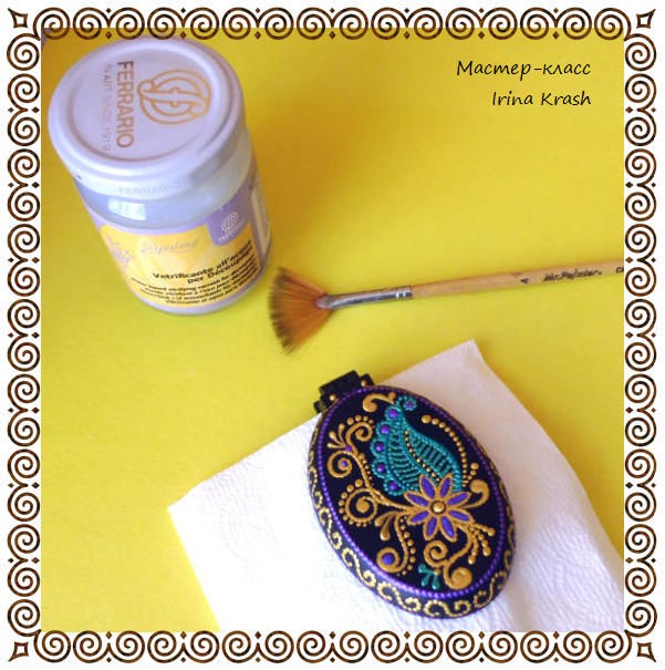 Расческа с точечной росписью