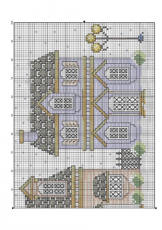 Чудесные вышитые домики