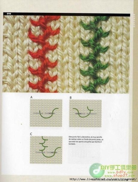 Вышивка на вязаных изделиях