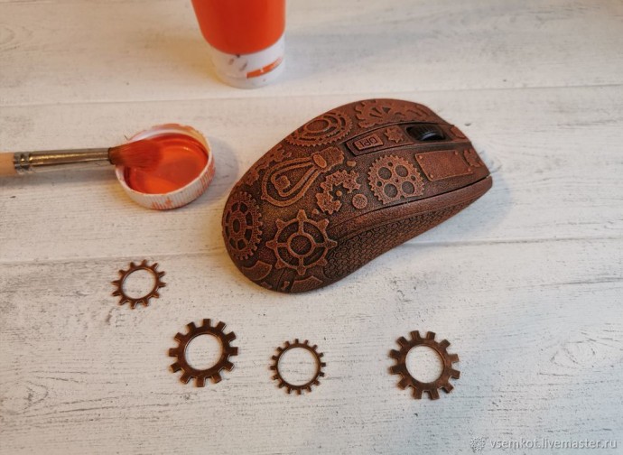 Компьютерная мышка в стиле стимпанк