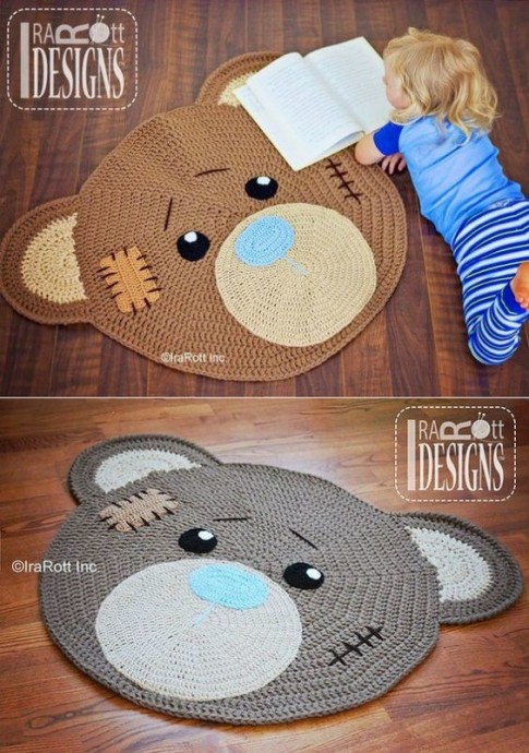 Простые детские коврики крючком: идеи для вдохновения