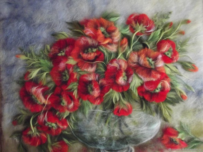 ​Восхитительные букеты в технике шерстяной акварели: идеи для творчества