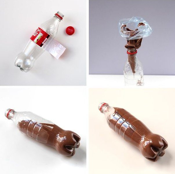 Шоколадная бутылка колы с конфетками: наши руки не для скуки