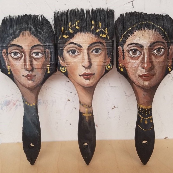 Художественная роспись кистей для краски