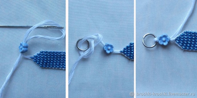 Застёжка из кожи на браслетах из бисера