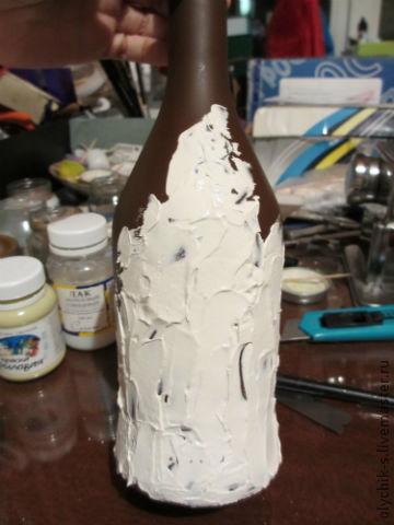 Декор бутылки в стиле "Со дна морского"