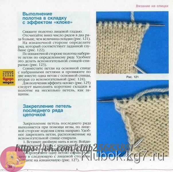 Шапочка узором клоке