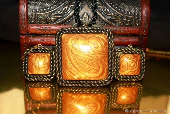 Комплект украшений в технике Мика Шифт