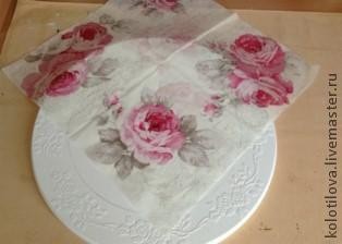 Часы под старину с розами