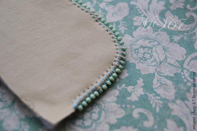 Красивая вышивка бисером края изделия