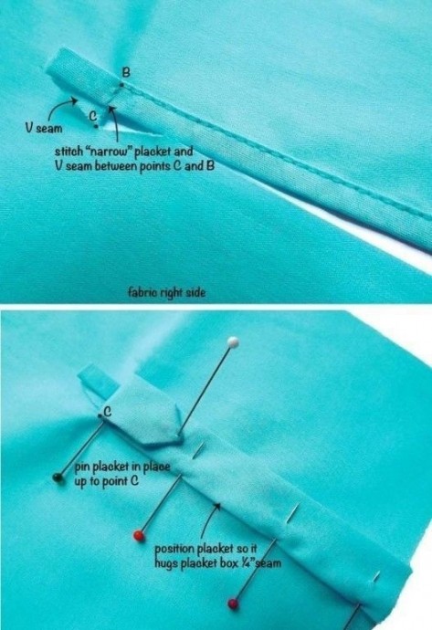 Обработка разреза на рукаве планкой