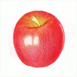 Рисуем аппетитное яблочко