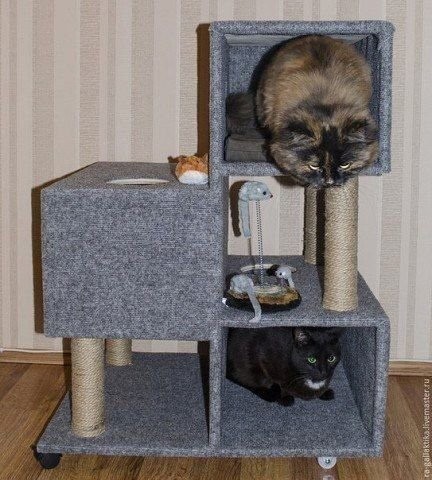 Дом для котика с когтедралкой