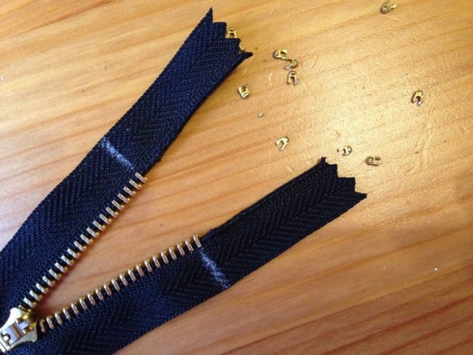 Укорачивание молнии